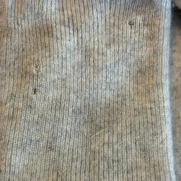 Nili Lotan Heather Grey V Neck Cashmere Wool Sweater Long Sleeve Size Large - Picture 4 of 5